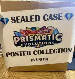 Pokemon TCG Scarlet & Violet Prismatic Evolutions Poster Collection Case Sealed - Image 1