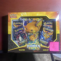 Pokemon TCG Hidden Fates Raichu GX Collection Box New Factory Sealed A 728192512490 - Image 1