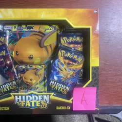 Pokemon TCG Hidden Fates Raichu GX Collection Box New Factory Sealed A 728192512490 - Image 4