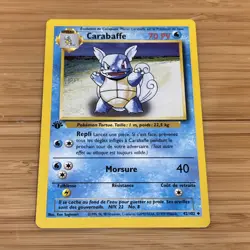 Carabaffe (Wartortle) 42/102 Base Set French Pokemon TCG 1999 VG Very Good - Image 1