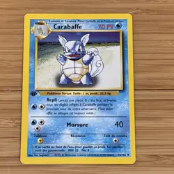 Carabaffe (Wartortle) 42/102 Base Set French Pokemon TCG 1999 VG Very Good - Image 2
