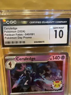 Pokemon TCG: Ceruledge Holo Rare 040/091 Pokemon Day 2024 Promo CGC Gem Mint 10 - Image 2