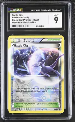 CGC 9 MINT Battle City 2012 Black Star Promos BW39 Reverse Holo Pokemon Card - Image 1