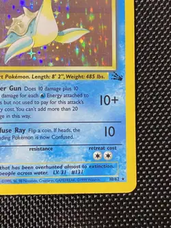 Lapras 10/62 Fossil Holo Unlimited Rare Pokemon TCG Card LP/NM - Image 4
