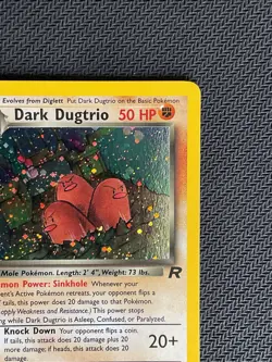 Dark Dugtrio NM LP Team Rocket 6 Holo WOTC Rare Pokemon TCG Card - Image 4