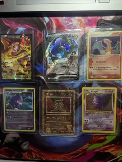 Pokemon Card Lot 6 Cards- Gengars, Charizards, Rayquaza And Ancient Mew - Image 1
