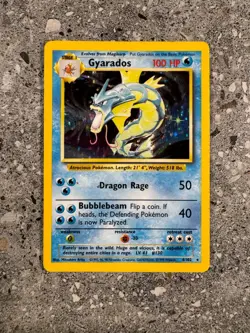Pokemon TCG Cards Gyarados 6/102 Base Set Holo Rare LP - Image 1