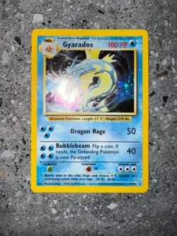 Pokemon TCG Cards Gyarados 6/102 Base Set Holo Rare LP - Image 3
