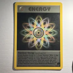 Rainbow Energy 80/82 Team Rocket Regular non holo Vintage Pokemon Card TCG LP/MP - Image 1