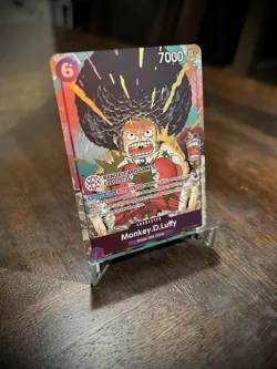 One Piece Monkey D Luffy OP07-073 BANDAI CARD GAMES Fest Promo Card English - Image 1