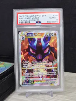 Pokemon Card TCG Lucario VSTAR SWSH291 Sword & Shield Promo Holo PSA 10 Gem Mint - Image 3