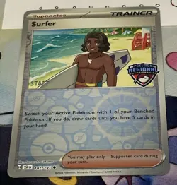 Pokemon TCG Surfer Staff Regional Championship Promo Card 187/191 - Image 1