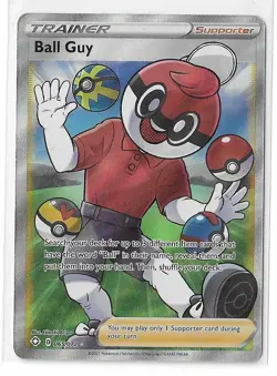 Ball Guy 065/072 Shining Fates Sword & Shield Full Art Rare Pokemon TCG Card NM - Image 1
