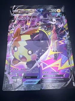 Pokemon Morpeko V-Union 4 Card Set SWSH287 SWSH288 SWSH289 SWSH290 Promo NM/Mint - Image 1