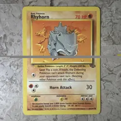 2 FOR 1 - Rhydon - 45/64 - Rhyhorn 61/64 - Jungle Set - Pokemon Card - VLP - Image 2
