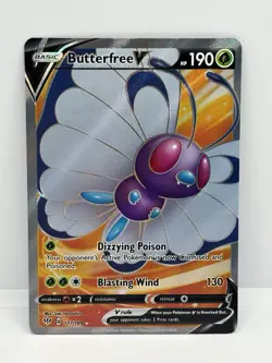 Pokemon TCG Butterfree v Darkness Ablaze Holo Card Full Art Ultra Rare 177/189 - Image 1