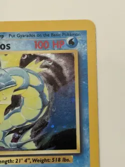 Pokemon Gyarados TCG Base Set Holo Rare Card 6/102 MP-LP Condition - Image 4