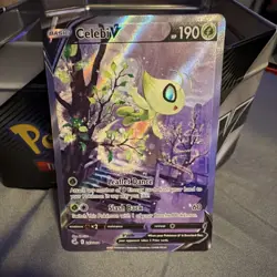 Pokemon Celebi V Full Art Ultra Rare Holo 245/264 Swsh08 Fusion Strike Card - Image 1