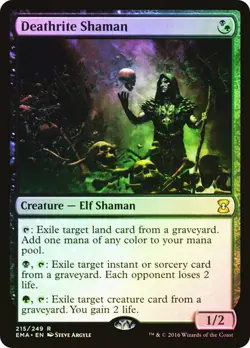 1x LP Foil Deathrite Shaman MTG Eternal Masters - Image 1