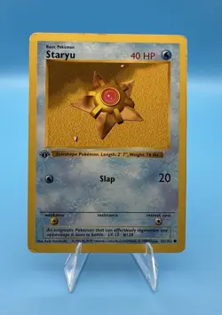 1999 Pokemon Base Set Staryu 1st Edition Shadowless 65/102 - Image 1