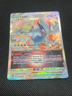 Lugia Vstar 139/195 SIT Prize Pack Play! Pokemon Holo Stamped Light Play Nm - Image 1