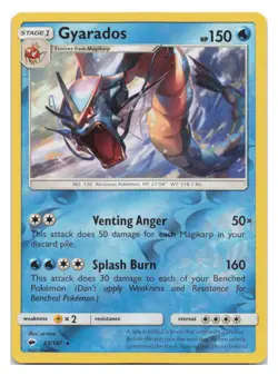 Gyarados #33/147 SM: Burning Shadows Pokemon tcg REVERSE HOLO - Image 1