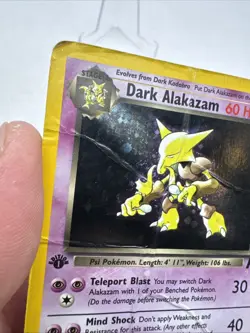 Pokemon TCG Dark Alakazam 1/82 Team Rocket Holo 1st Edition - HP - Image 2