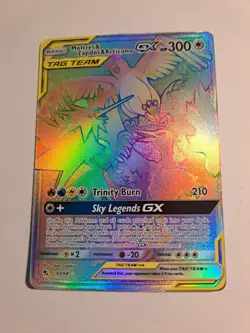 Pokemon Moltres & Zapdos & Articuno GX (Secret) 69/68 Hidden Fates Holo NM - Image 1