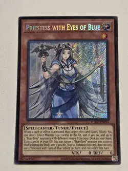 Priestess with Eyes of Blue LCKC-EN016 Secret Rare Yugioh Unlimited Edition Mint - Image 1