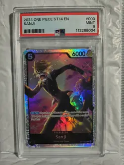 2024 One Piece ST14 EN Sanji #003 PSA 9 - Image 1