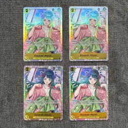 One Piece CCG Kouzuki Hiyori OP06-106 SR Wings of the Captain NM set of 4 - Image 1