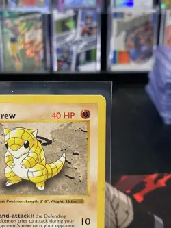 Pokemon TCG Sandshrew Base Set 1st Edition Shadowless Card 62/102 - Image 3