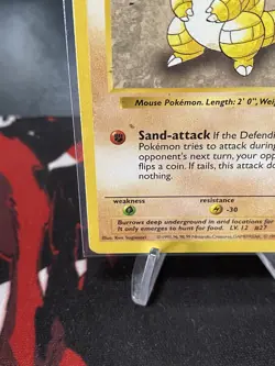 Pokemon TCG Sandshrew Base Set 1st Edition Shadowless Card 62/102 - Image 4