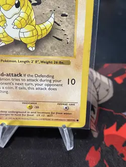 Pokemon TCG Sandshrew Base Set 1st Edition Shadowless Card 62/102 - Image 5