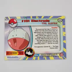 Electrode 1999 Pokemon Topps #101 TV Animation Edition Holo Foil Series 1 Card - Image 2