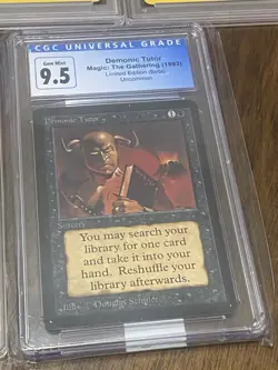 Beta Demonic Tutor Graded 9.5 CGC MTG Card Magic The Gathering - Image 1