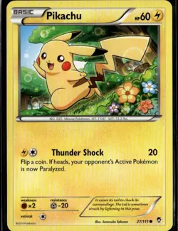 Pikachu Common XY - Furious Fists 27/111 Lightning Normal Pokemon Card TCG - Image 1