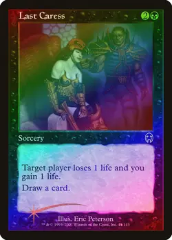 Last Caress FOIL Apocalypse NM Black Common MAGIC THE GATHERING CARD ABUGames - Image 1