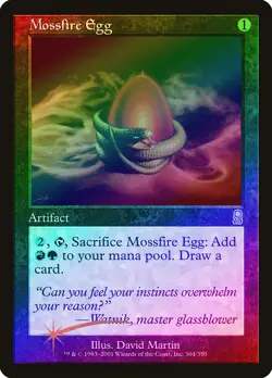 Mossfire Egg FOIL Odyssey NM Artifact Uncommon MAGIC GATHERING CARD ABUGames - Image 1