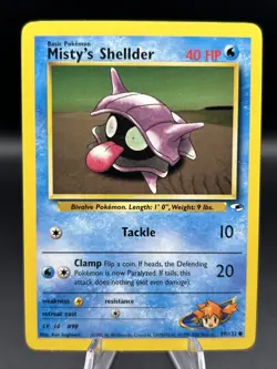 MISTY’S SHELLDER - 2000 Pokemon TCG Gym Heroes 89/132 Unlimited Common Card - NM - Image 1