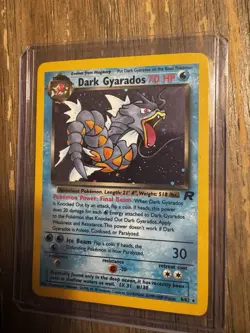 Dark Gyarados Holo Rare Unlimited - Team Rocket 8/82 - Vintage Pokemon Card LP - Image 1