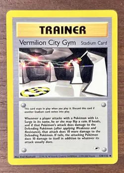 Vermilion City Gym 120/132 Trainer - Gym Heroes Set - Pokemon Card - NM - Image 1