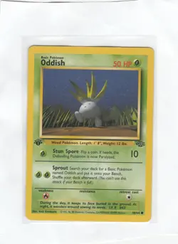 Oddish 1st Edition Jungle 58/64 Pokemon Card Vintage Wotc - Image 1