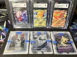 Pokemon TCG Mimikyu v Holo Ultra Rare 9 Card Lot, 3 Graded Slabs, 6 Singles - Image 1