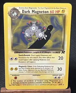 NM LP Dark Magneton 28/82 Team Rocket Regular Non Holo Rare Vintage Card Pokemon - Image 1