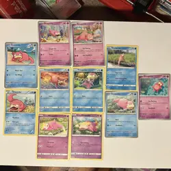 Pokemon Slowpoke Card Lot 11 Unique Cards Excellent Condition - Image 1