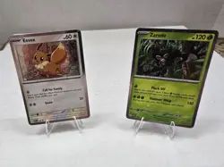 Eevee SVP 200 Black Star Promo Destined Rivals Pokemon Card NM + Zarude SVP 199 - Image 1