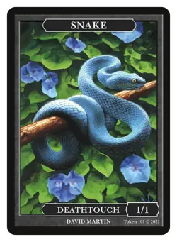 Snake Token 1/1 W/Deathtouch Artist David Martin MTG Magic Token Givememana - Image 1