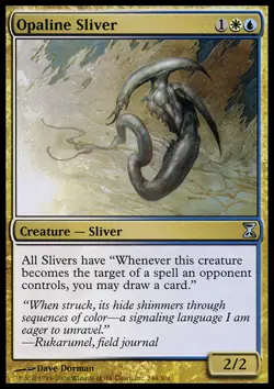 MTG - Opaline Sliver - Time Spiral - NM, English Magic FLAT RATE SHIP - Image 1