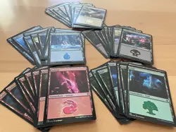 50 FOIL Basic Lands deutsch Magic Karten MtG, Standardlander, 10 pro Farbe - Image 1